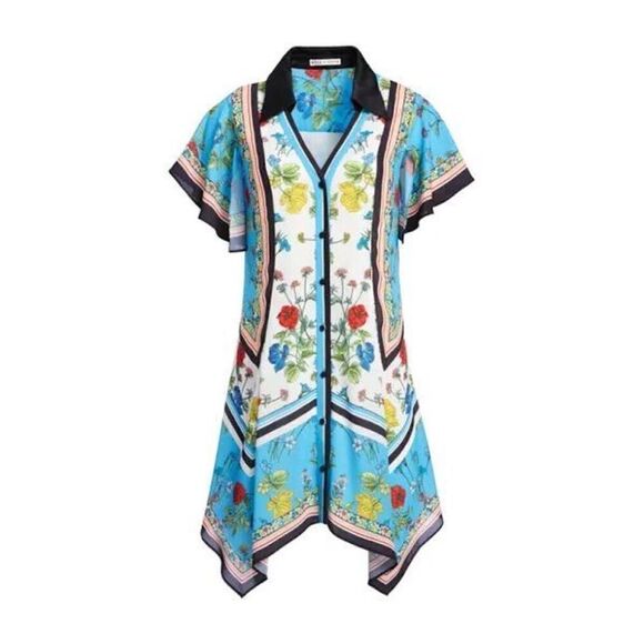 Alice + Olivia Women's Multicolor Printed Tunic Dress Size XS NWOT - Picture 1 of 11